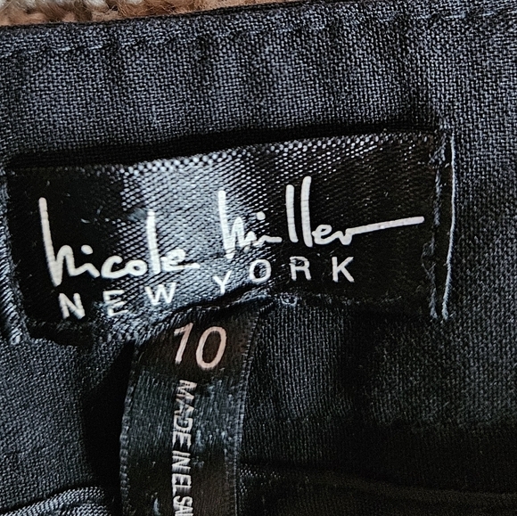Nicole Miller New York Solid Black Work Pant Size 10 - Picture 6 of 8